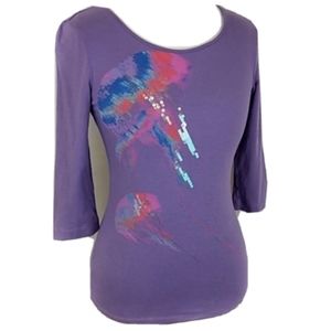 Escada Sport Sequin Jellyfish Graphic Small